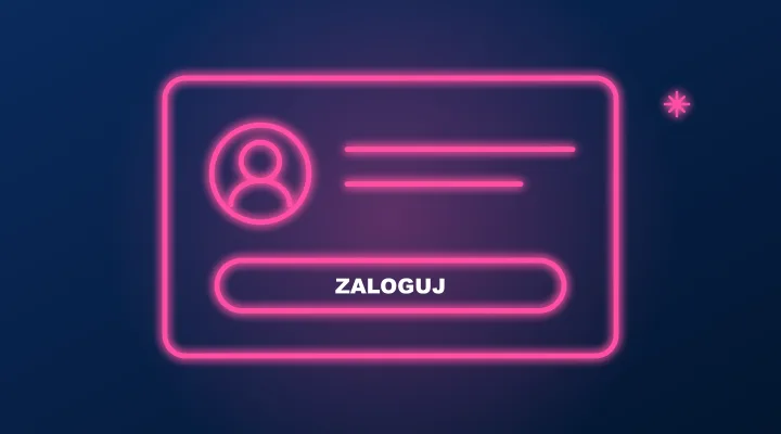 Neonowy panel logowania z przyciskiem Zaloguj – spinmama casino login